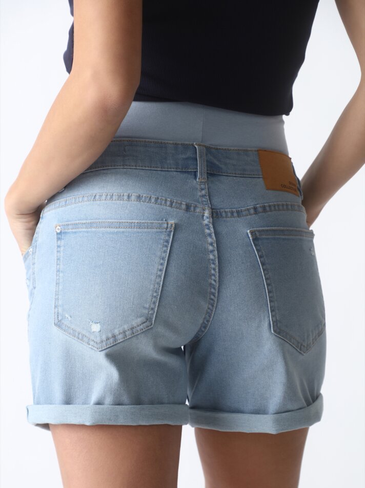 Shorts jeans para gestantes - Azul claro