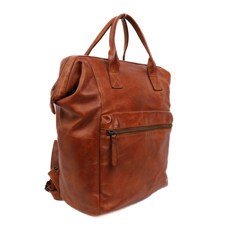 Bear Design Rugtas met Beugelsluiting Jurian Cognac