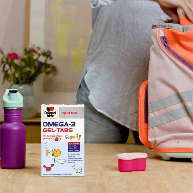 Doppelherz Omega-3 Gel-Tabs family Erdbeer Citrus system, 120 St