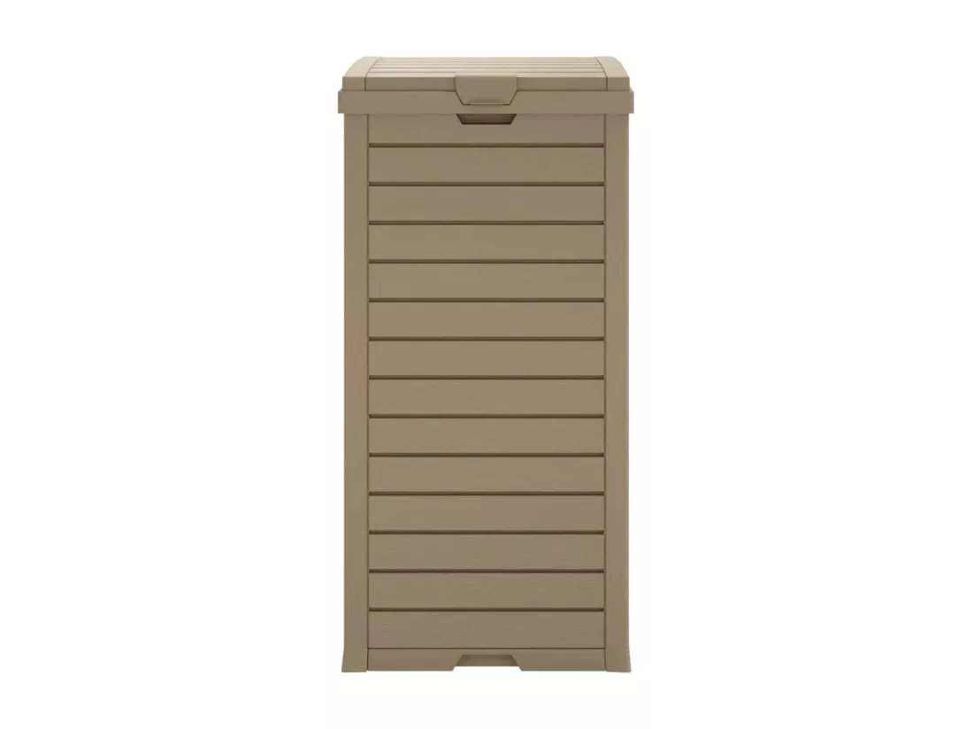 Poubelle d'extérieur marron clair marron 41 x 41 x 86 cm 02_0006115