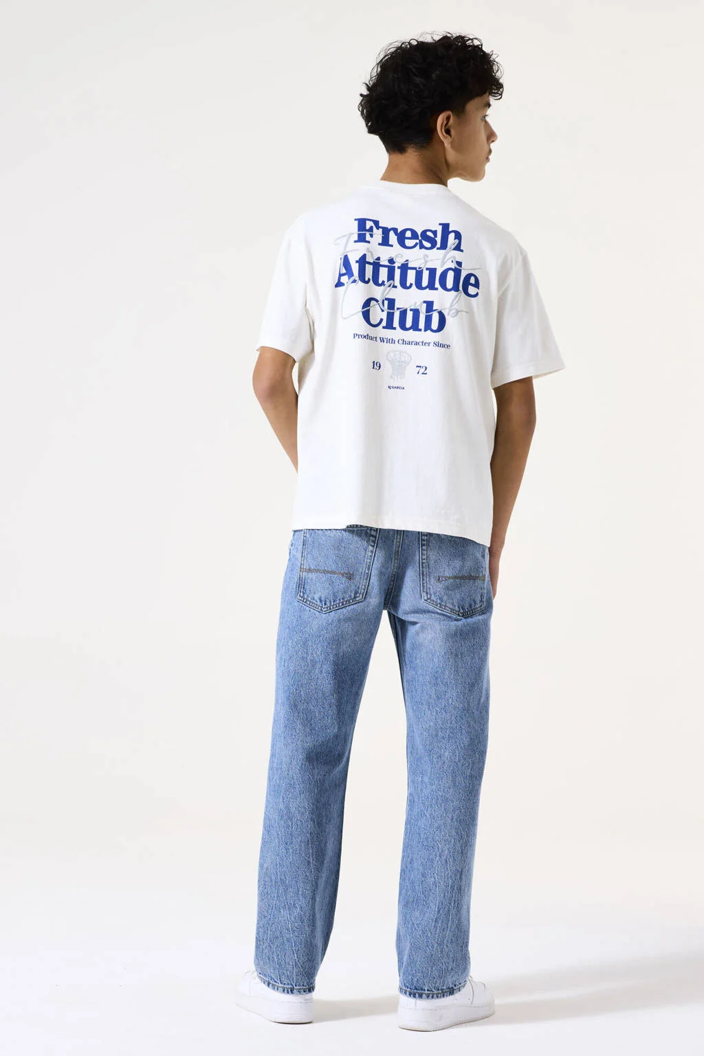 Garcia straight leg jeans medium blue denim