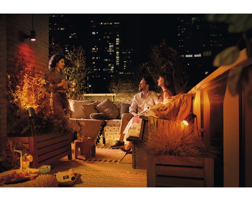 Philips hue LED Spot White & Color Ambiance 2000-6500K Lily Basic Set zwart - Compatibel met SMART HOME van hornbach