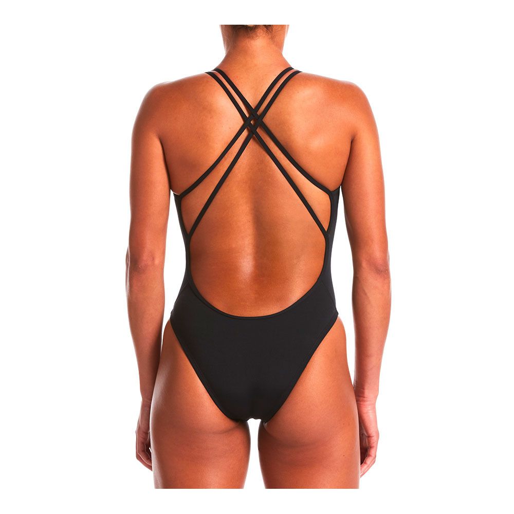 Nike Swim SPIDERBACK - Maillot de bain 1 pièce Femme black