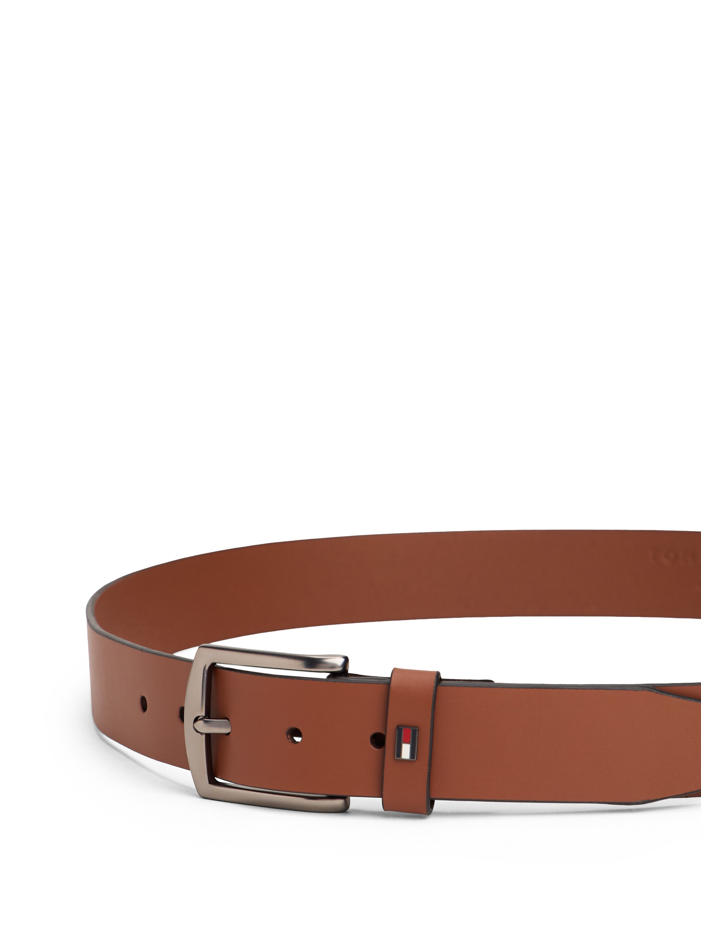 Tommy Hilfiger Ledergürtel »DENTON 3.5  cm breit EXT«, Einfachdornschliesse, Metalllogo
