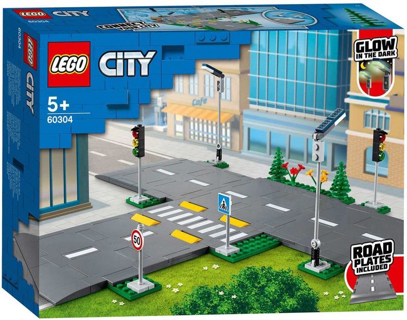 Lego - 60304 - Bouwset - Wegplaten - Inclusief Verkeersborden en Verlichting
