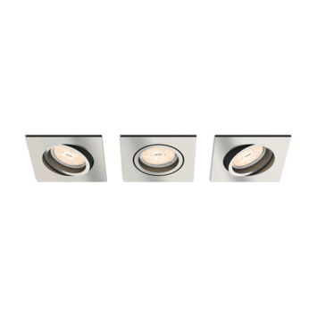 Philips Donegal inbouwspot vierkant nikkel 230V