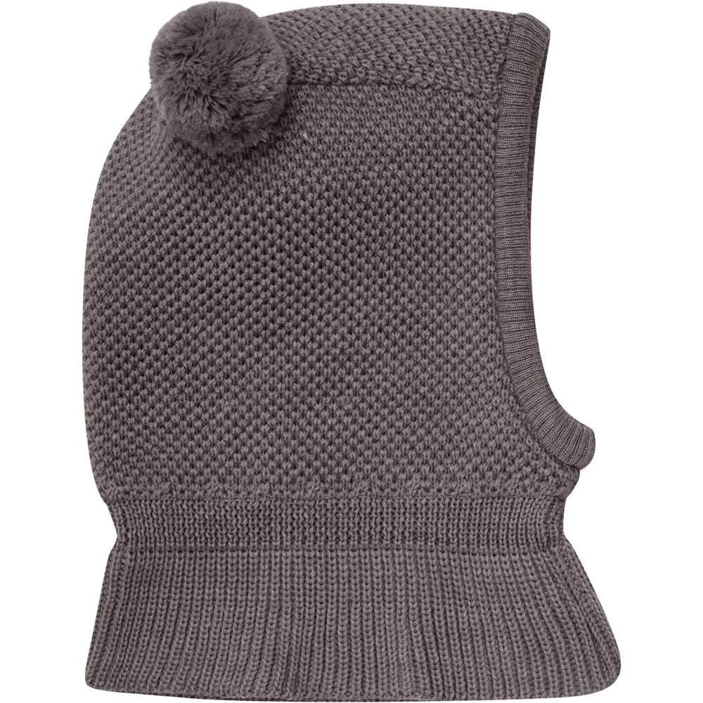 Køb Huttelihut Brown Melange Elefanthue Windstop Pompoms