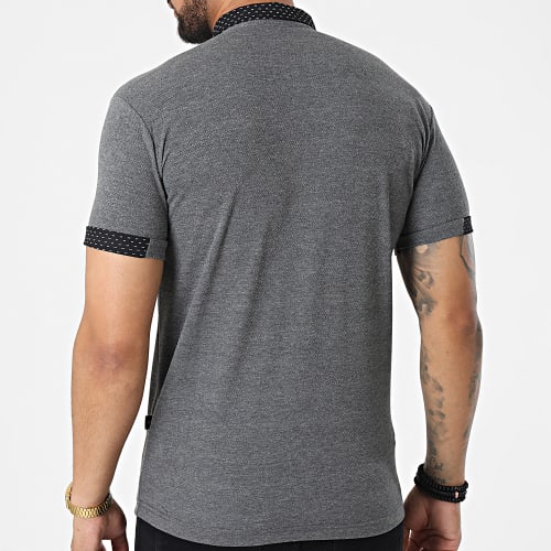 Polo Manches Courtes JP-849 Gris Anthracite Chiné