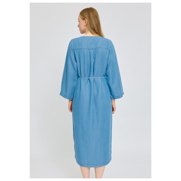 Mazine - Women's V-Neck Tencel Midi Dress - Jupe