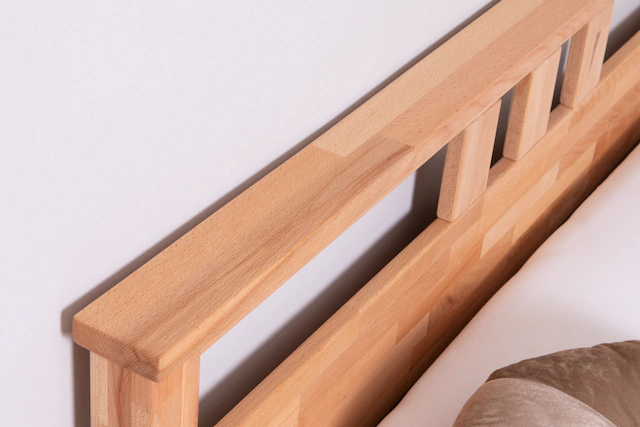 Ticaa Massivholzbett »Merci« Doppelbett, aus Buche Massivholz, inkl. Rollrost