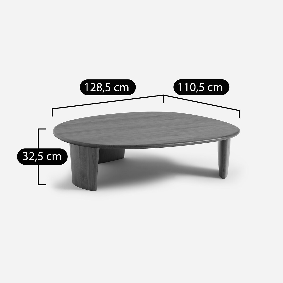 AM.PM<br>Mesa de centro em nogueira maciça, Guimel