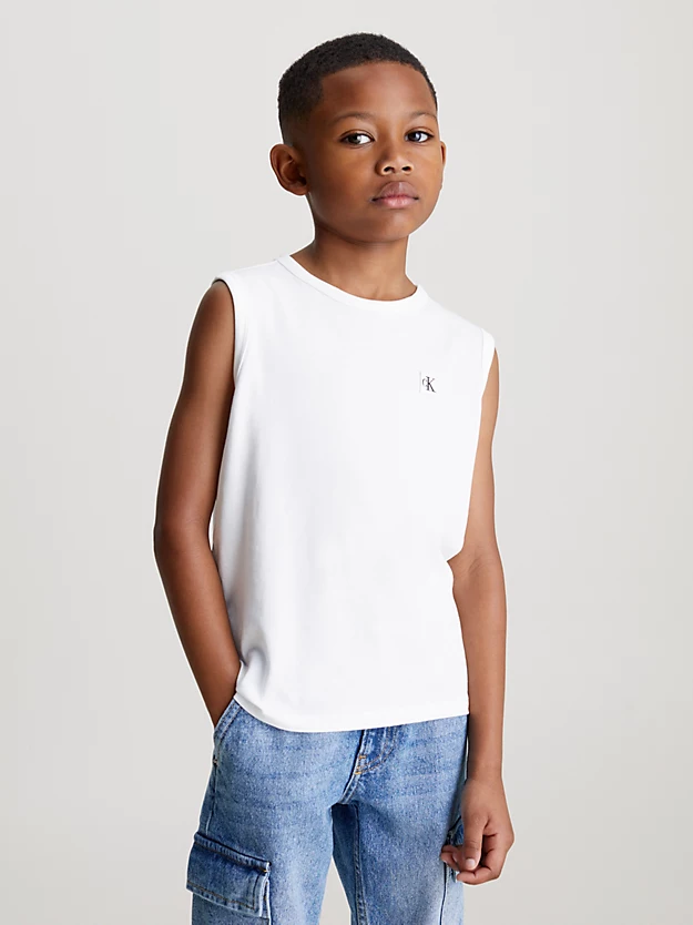 Camiseta regata infantil com monograma