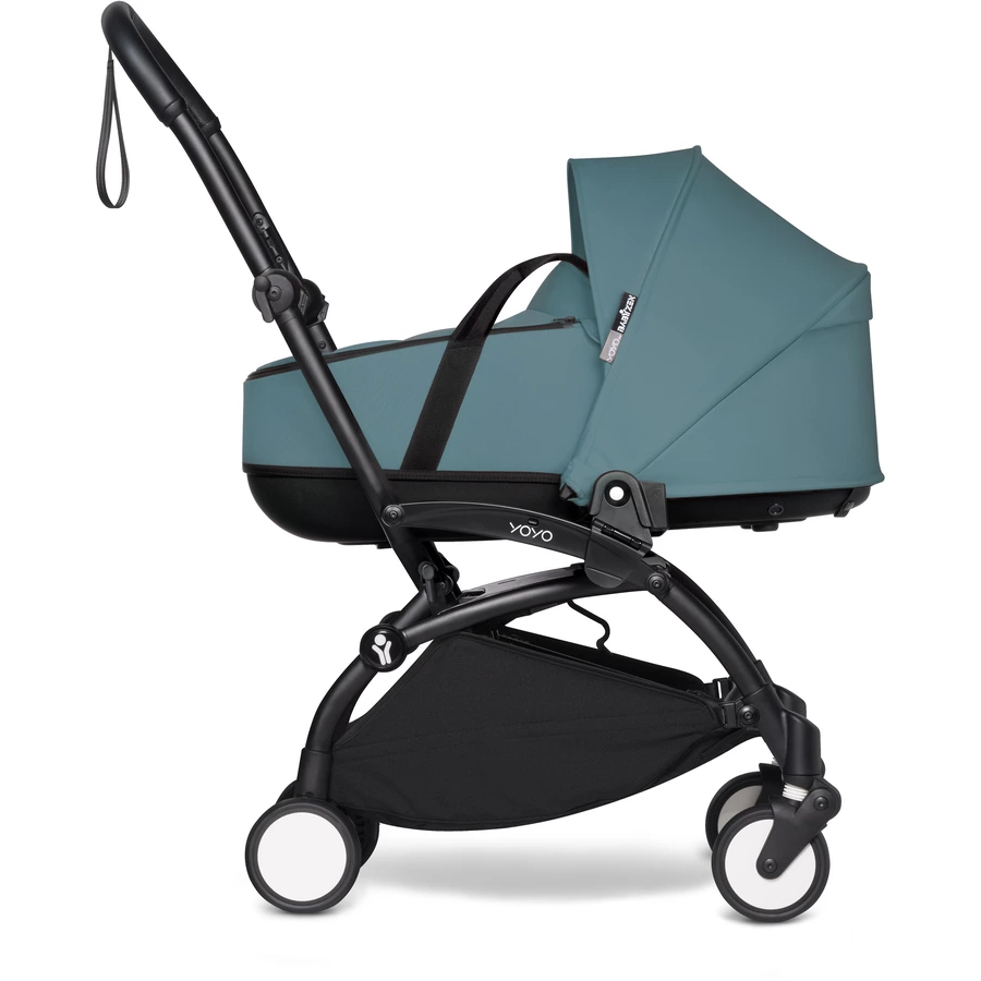 BABYZEN Kinderwagen YOYO2 0+ Black mit Liegewanne Aqua