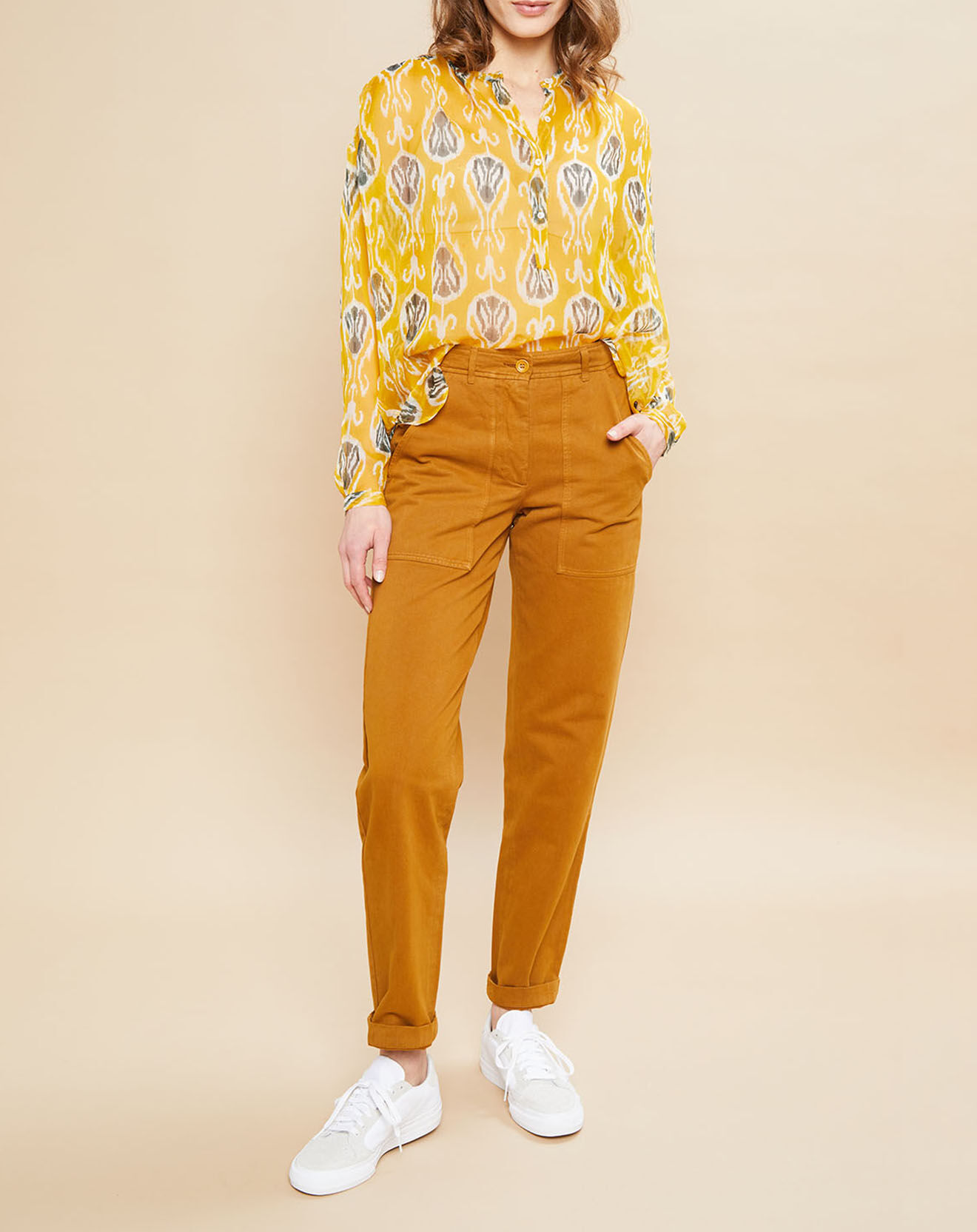 Hartford Blouse Canda imprimée jaune