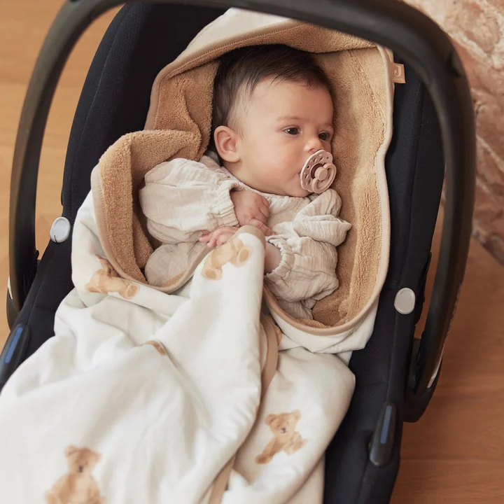 Jollein - Einschlagdecke für Babyschale, Miffy Snuffy, nougat
