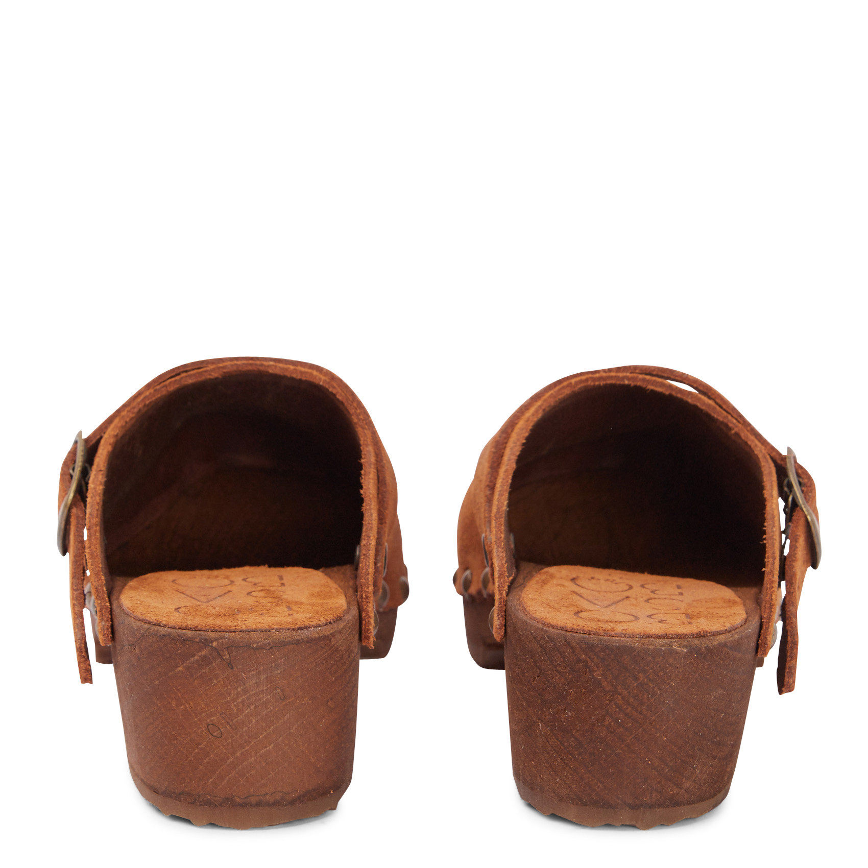 EDEN - Sabots en cuir velours | Marron
