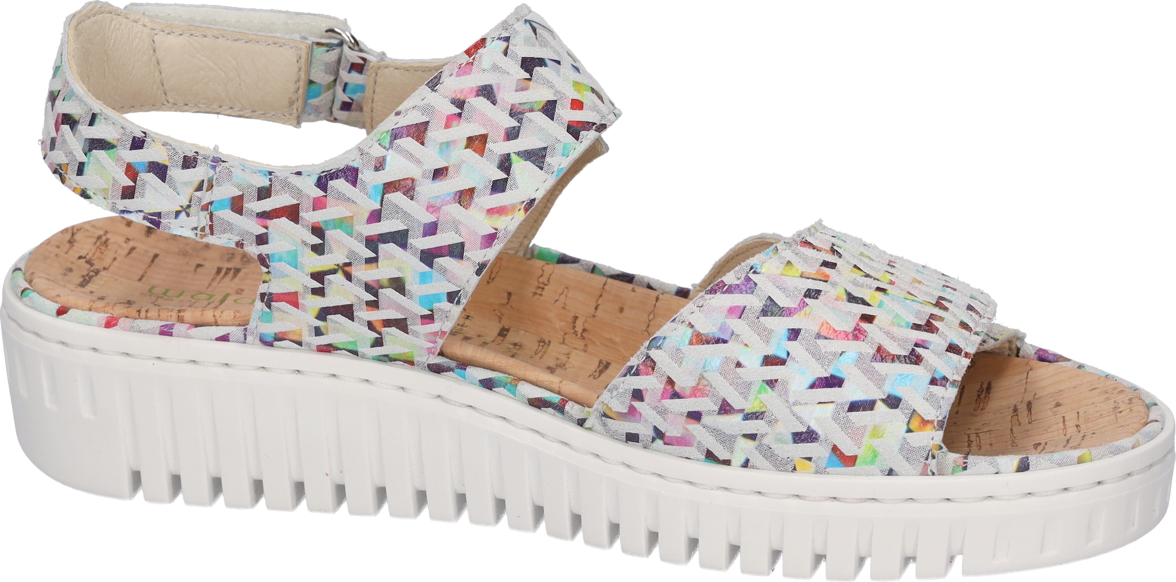 Waldläufer Keilsandalette »H-Willow«  , Sommerschuh, Sandale, Keilabsatz, mit Kork-Fussbett, Weite H