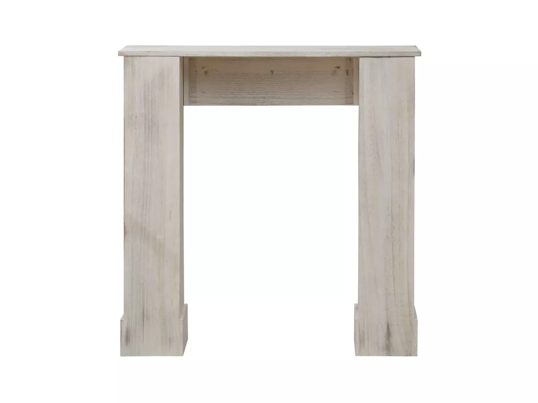 Manteau Cheminée Décorative Bois Gris Retro 98,5x96,5x22,5