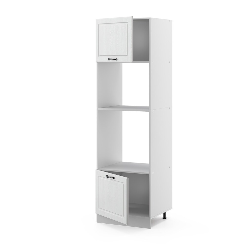 Vicco Mikrowellenumbauschrank 60 cm Weiß Küchenschrank Unterschrank Küchenzeile R-Line