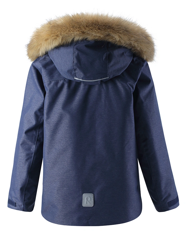 Winterjacke OUTA mit Kunstfellbesatz in denim blau