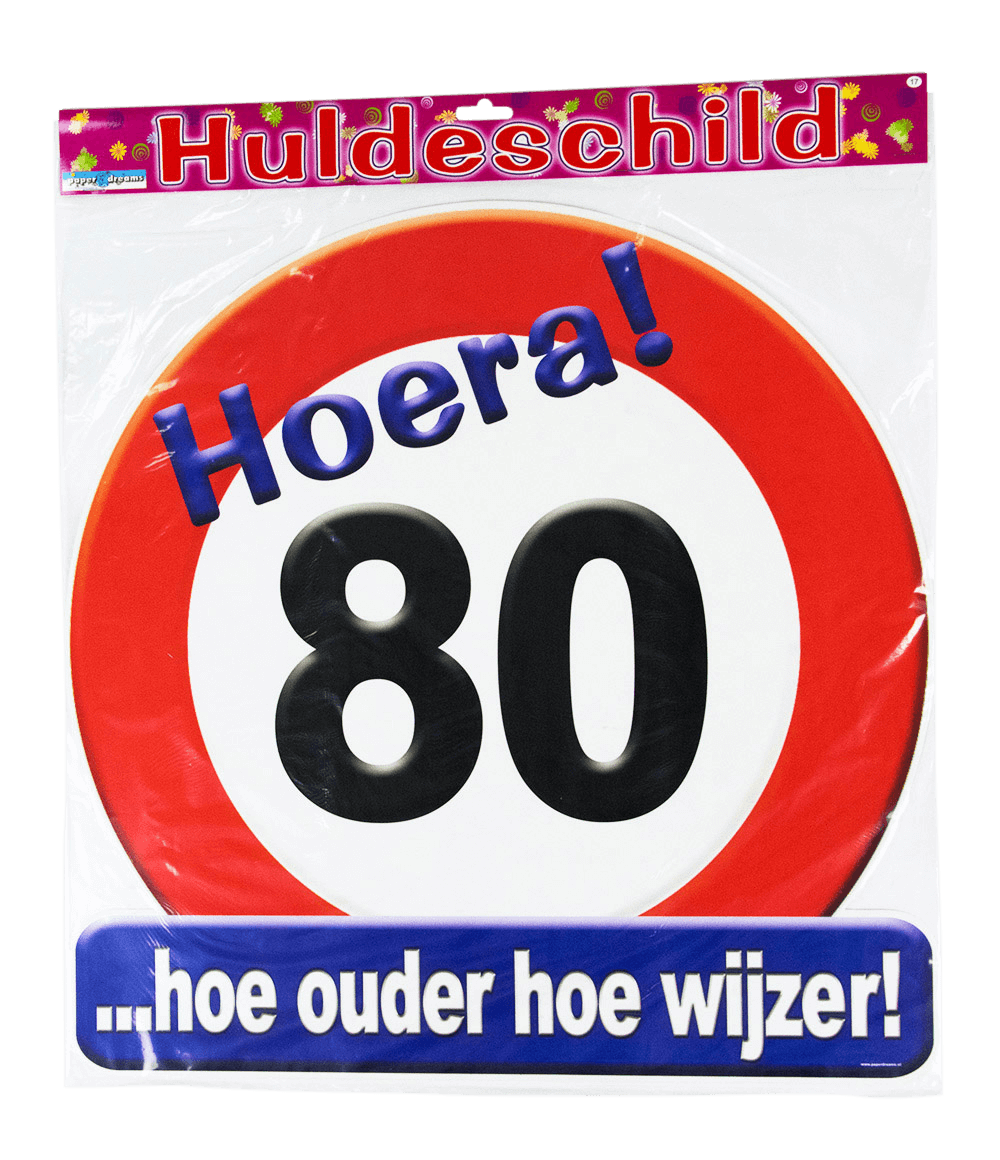 Deurbord 80 Jaar Verkeersbord 50cm