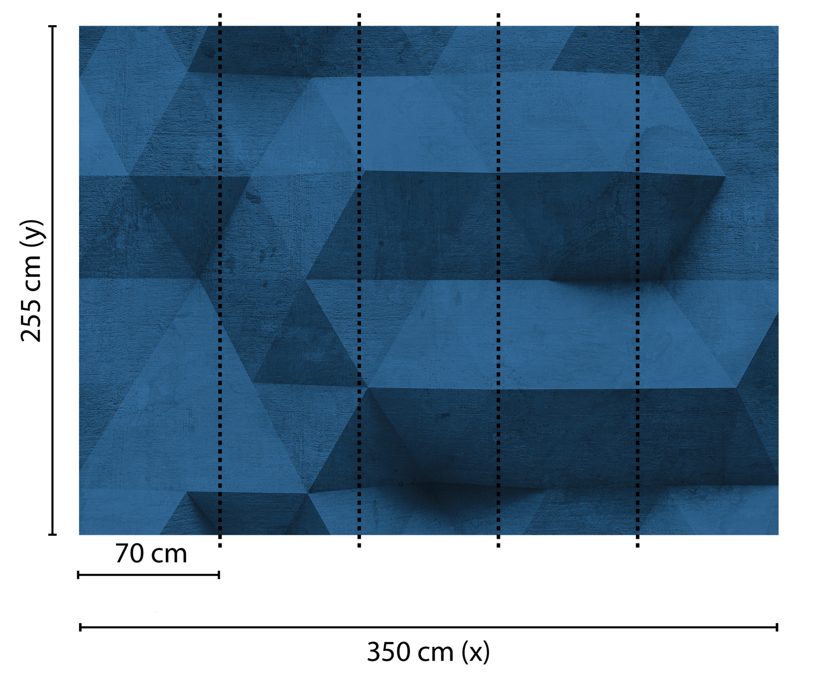 Fototapete DESIGNWALLS - blau - 3D-Art - 2,55 Meter