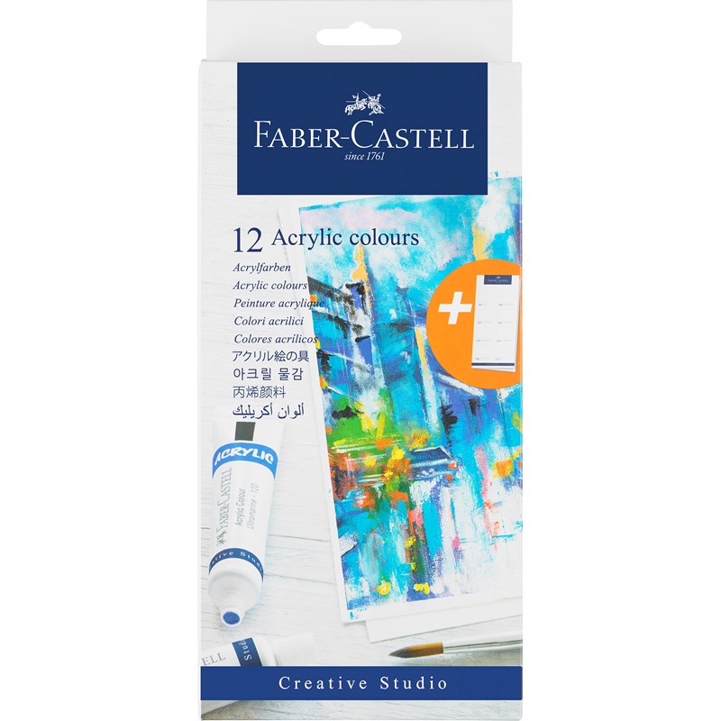 Faber-Castell<br>Acrylfarver Startersæt 12 stk