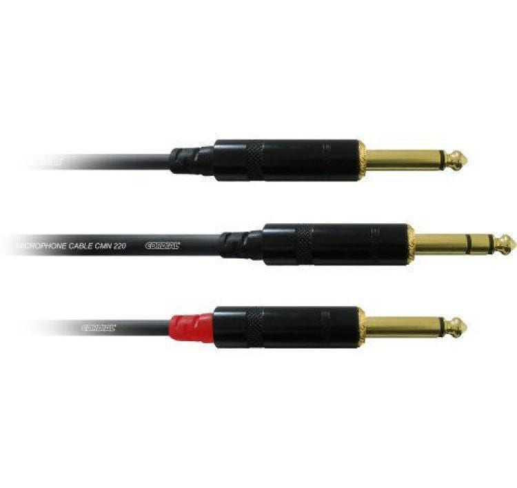 Audio-Kabel 6.3 mm Klinke - 6.3 mm Klinke 0.9 mStudiokabel
