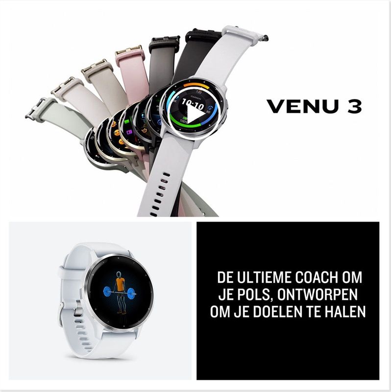 Garmin Venu 3s - Smartwatch - 10 Dagen Batterij - Ivory