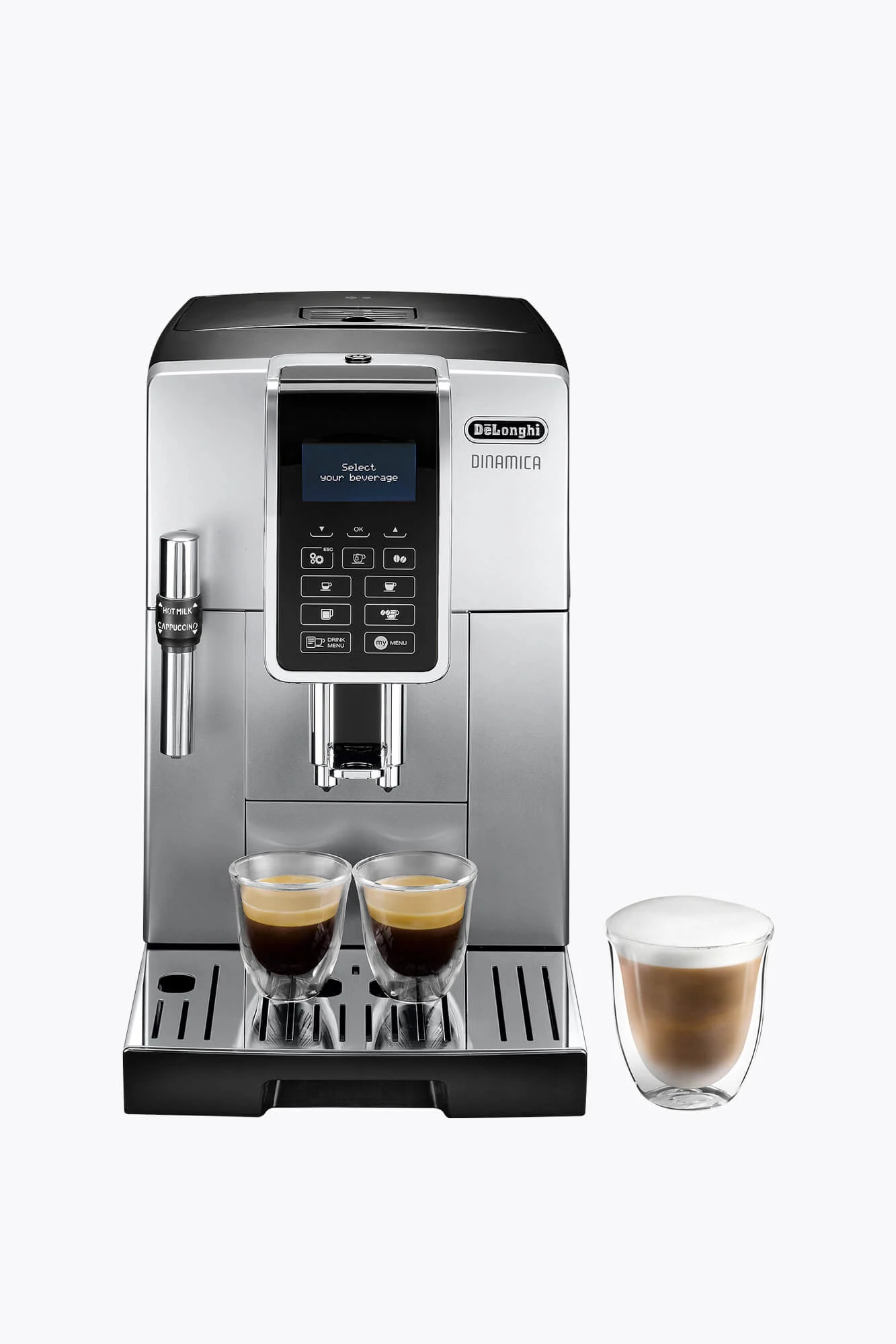 DeLonghi Dinamica ECAM 350.35.SB Kaffeevollautomat silber/schwarz
