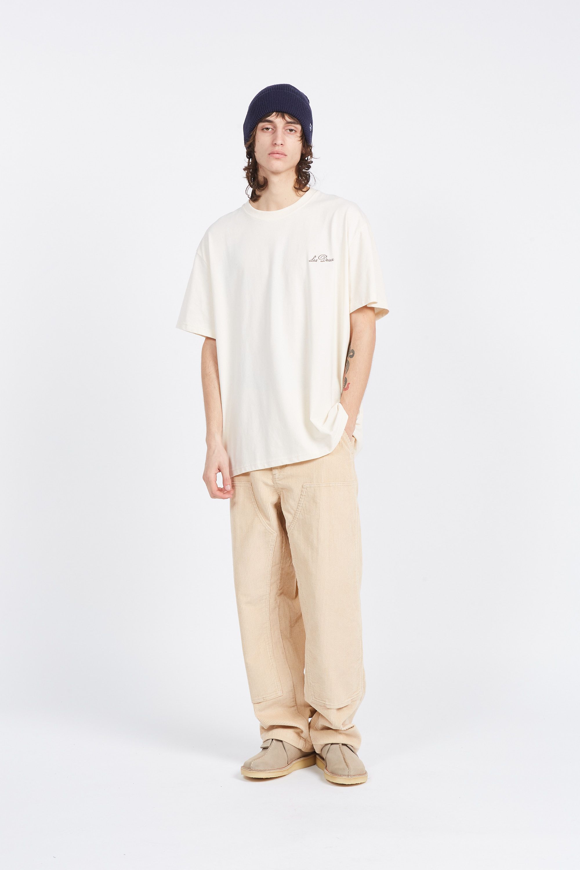 LES DEUX T-shirt Crew Beige