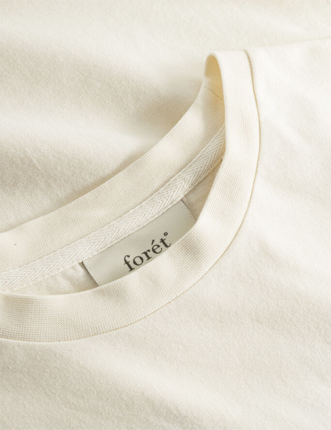 Forét ABODE EMBROIDERY T-SHIRT Cloud/navy