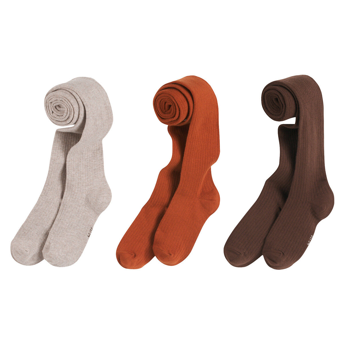 COLEÇÃO LA REDOUTE<br>Conjunto de 3 meias-calças caneladas