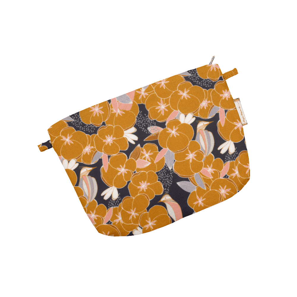 Mini Pochette Tissu Coton D'or