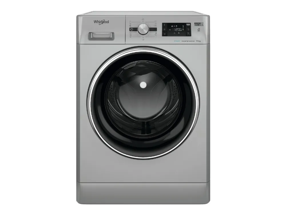 Whirlpool AWG 1114SD - Vaskemaskine - bredde: 59.5 cm - dybde: 60.5 cm - højde: 85 cm - frontbetjening - 71 liter - 11 kg - 1400 rpm - sølv