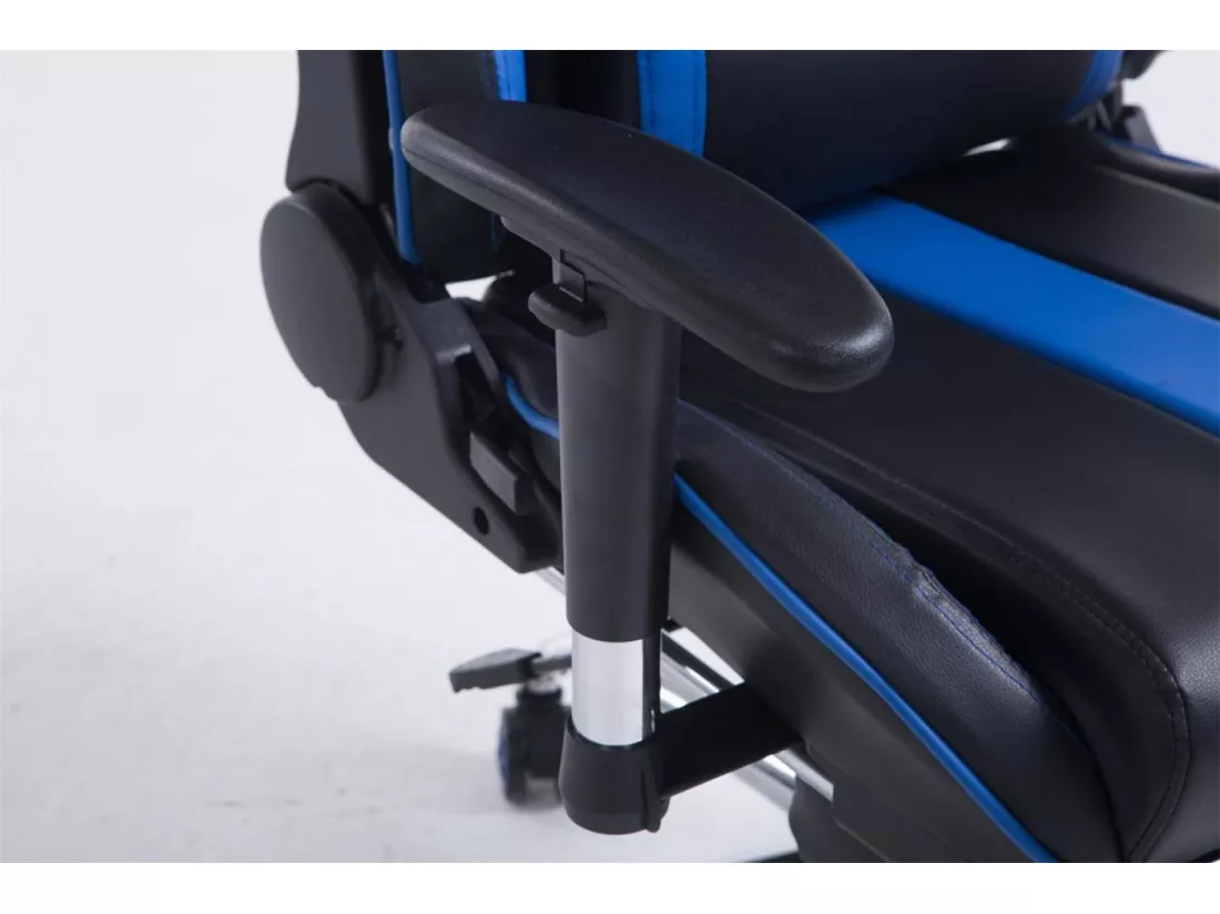 Chaise de bureau - Similicuir - Noir / Bleu - Limit