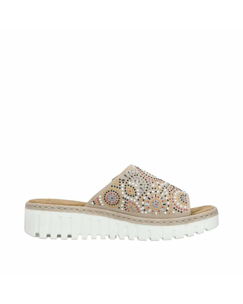 Rieker dame slippers - Beige