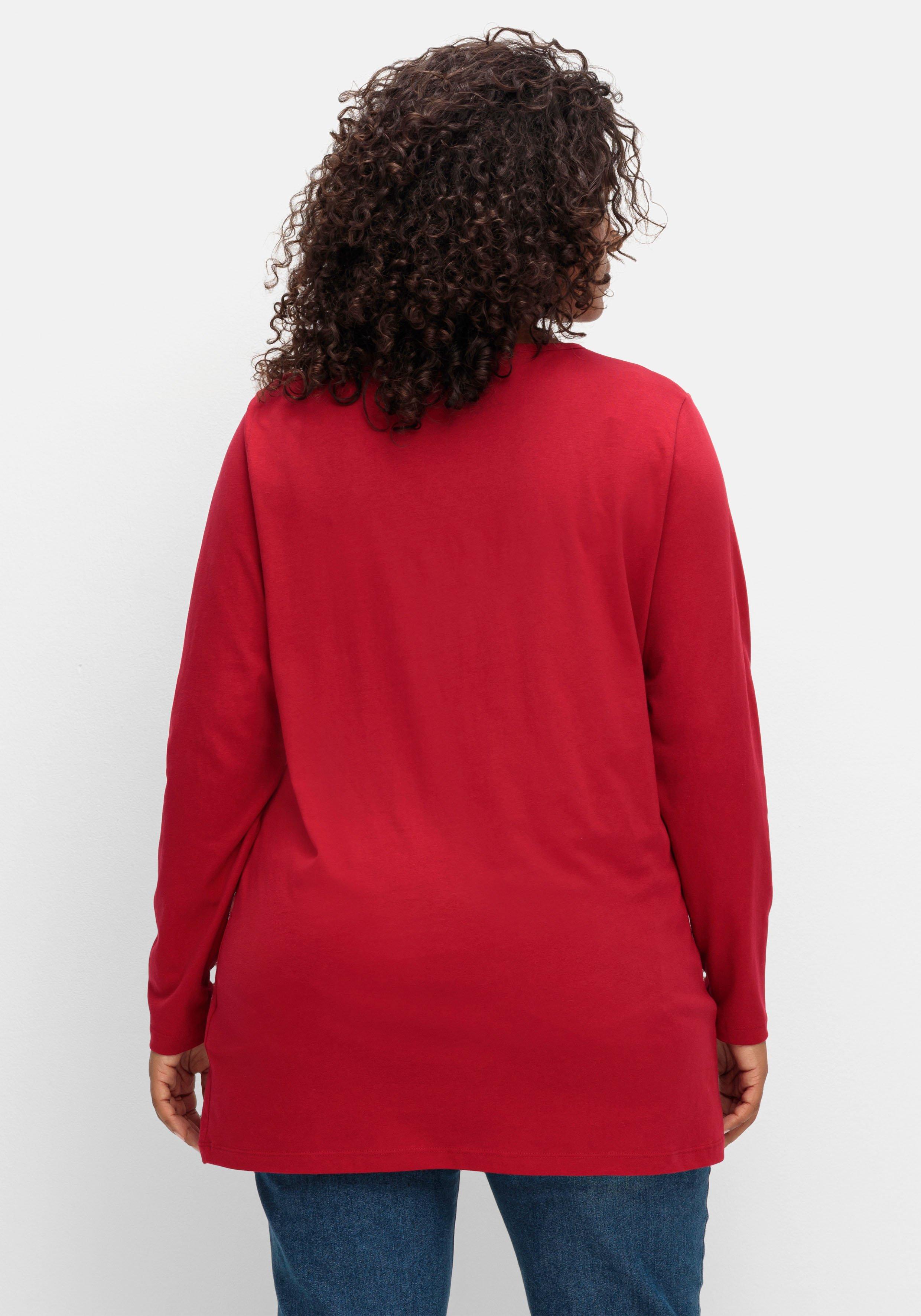 Longshirt mit aufgesetzten Taschen