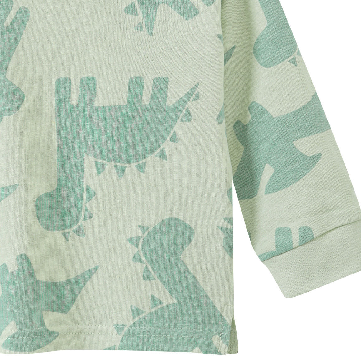 Topomini Baby Sweatshirt mit Dino-Muster hellgrün