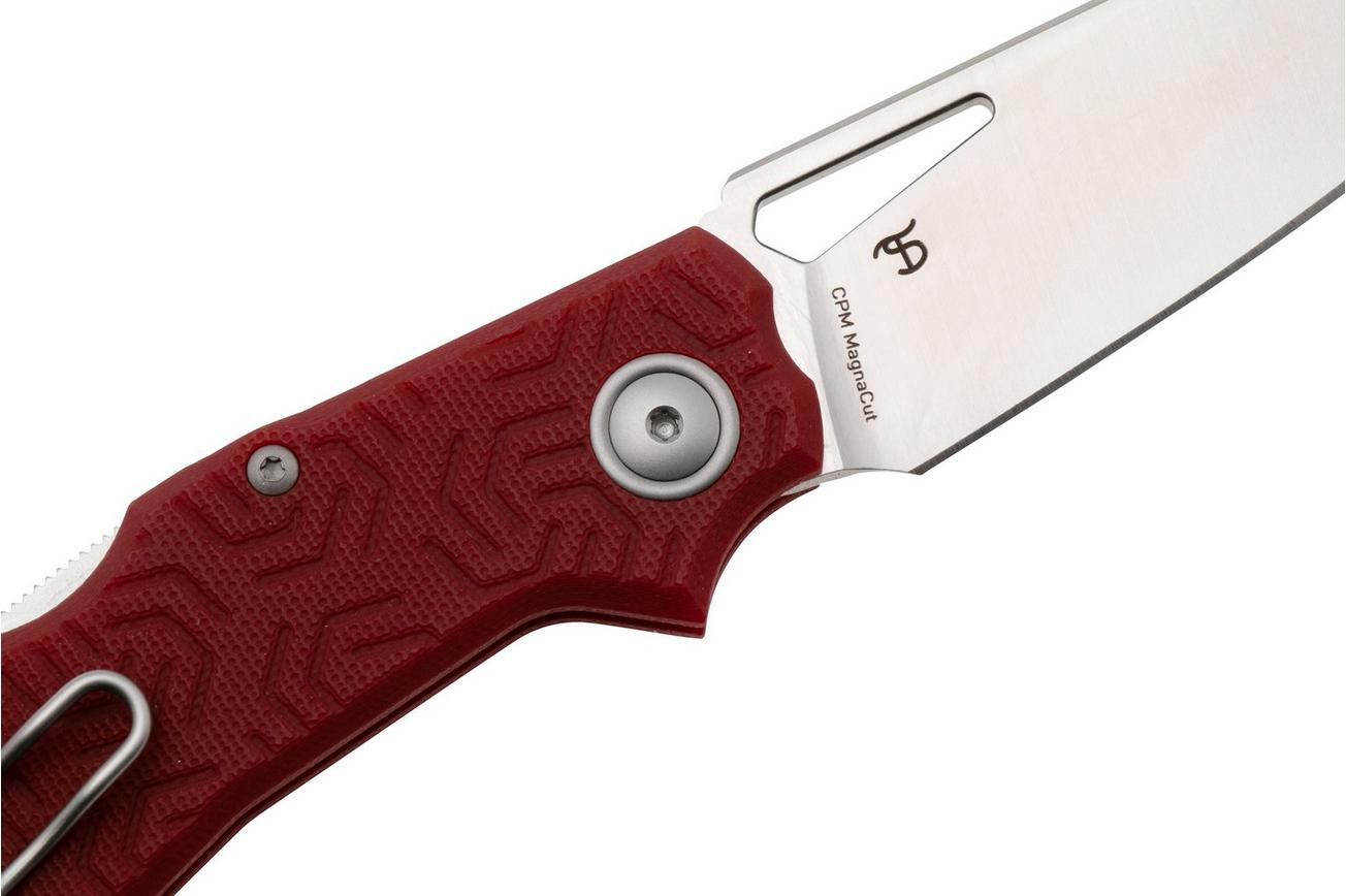 Viper Alfa V6020GR3D, Satin CPM MagnaCut, Red 3D Textured G10 zakmes, Simone Tonolli design