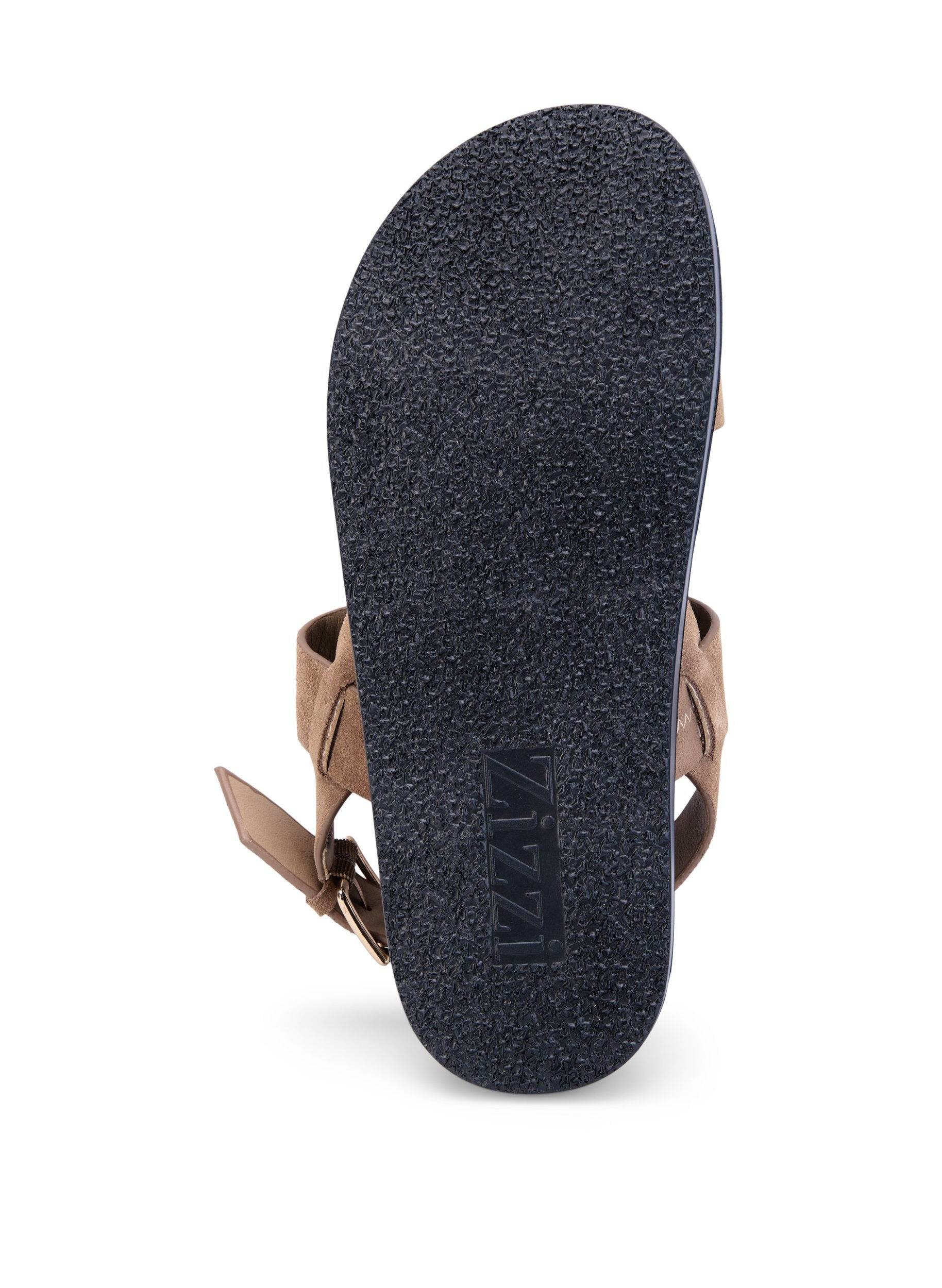 Wide fit sandal i ruskind