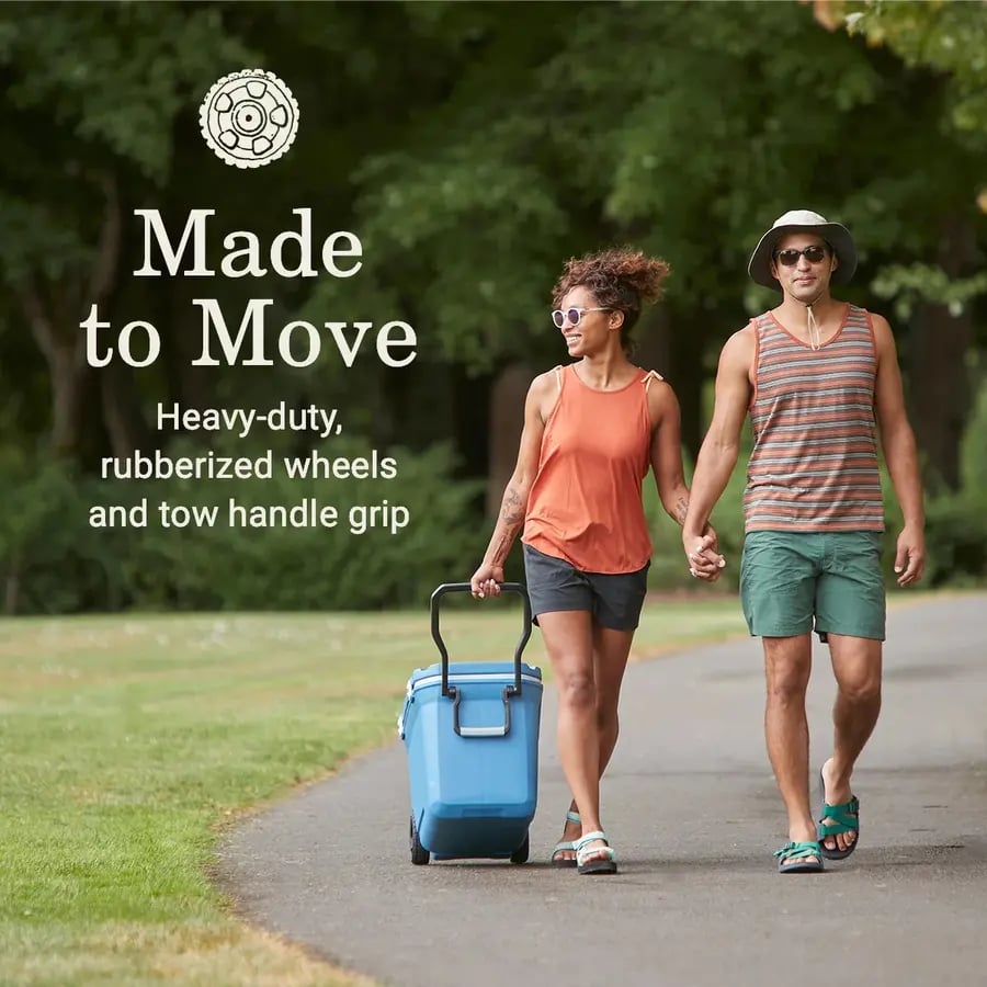 Atlas Series 62-Quart Wheeled Cooler With Wheels