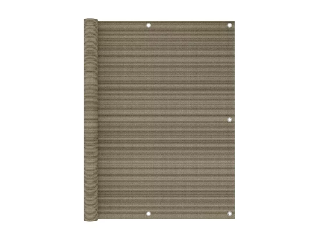 Écran de balcon Taupe 120x500 cm PEHD
