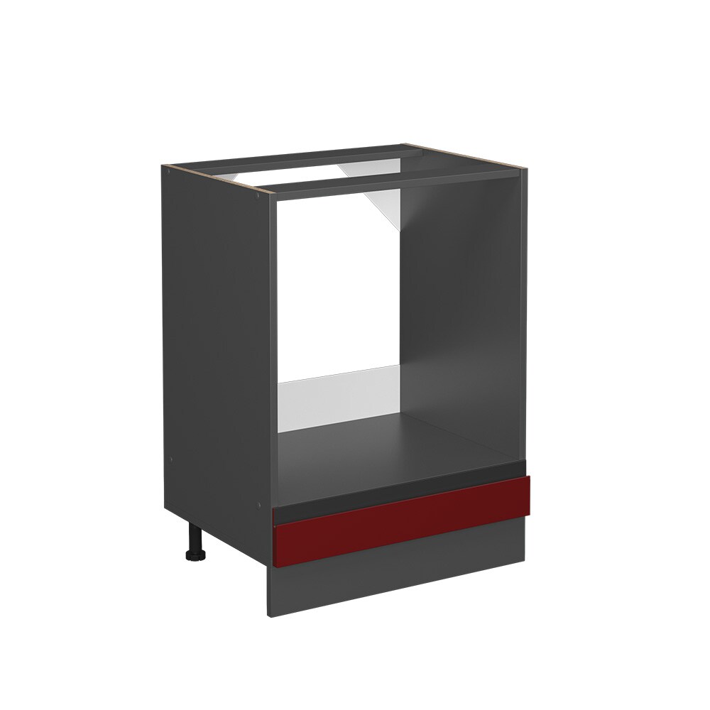 Vicco Herdschrank Küchenschrank Küchenmöbel R-Line J-Shape Anthrazit Rot 60 cm modern