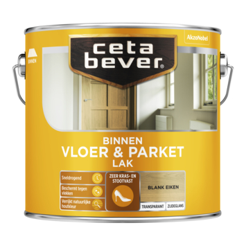 CetaBever Vloer- & Parketlak zijdeglans transparant blank eiken 2,5 liter