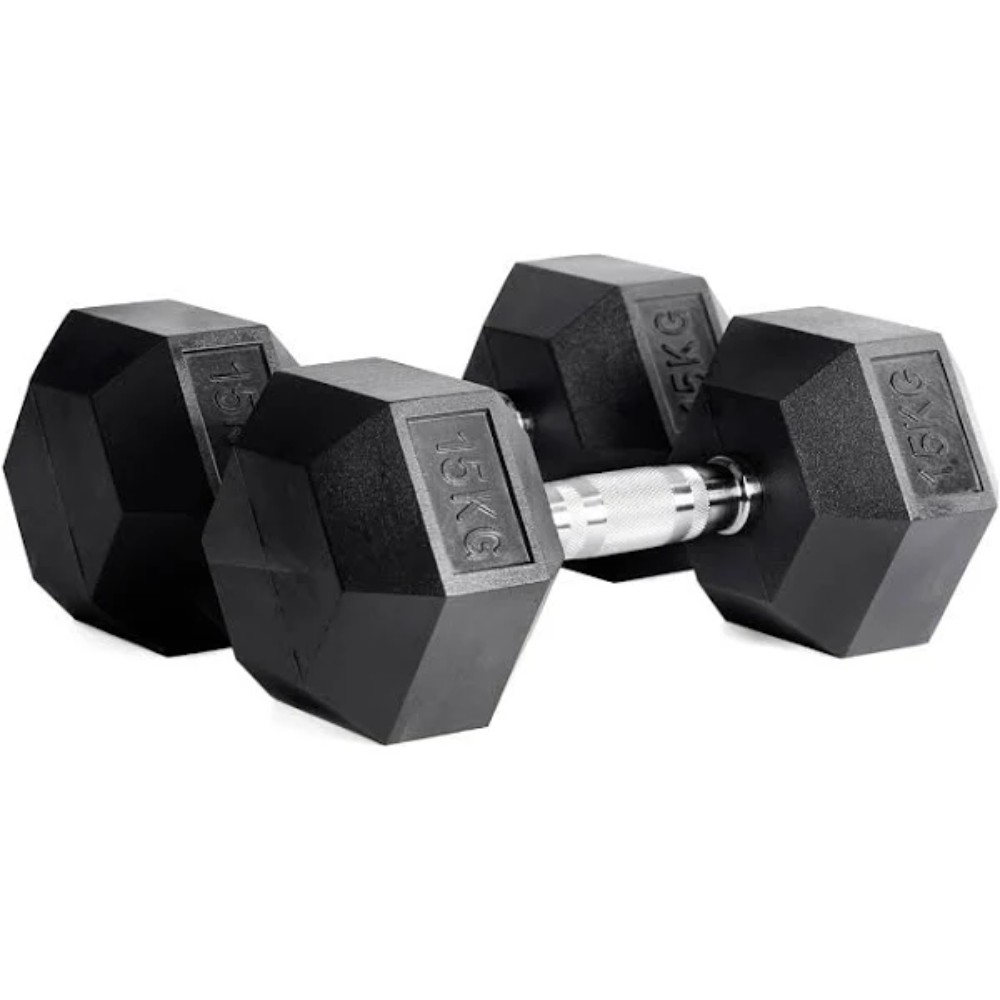 Halteres hexagonais Ozio de 15 kg (par)