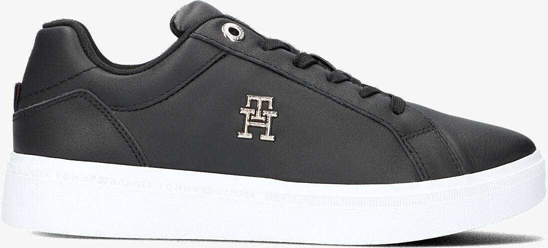 TOMMY HILFIGER zwarte tommy hilfiger lage sneakers th court