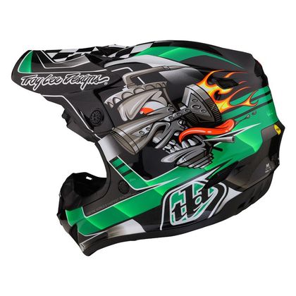 Casque cross TroyLee design SE4 POLYACRYLITE CARB MIPS 2024 - Vert
