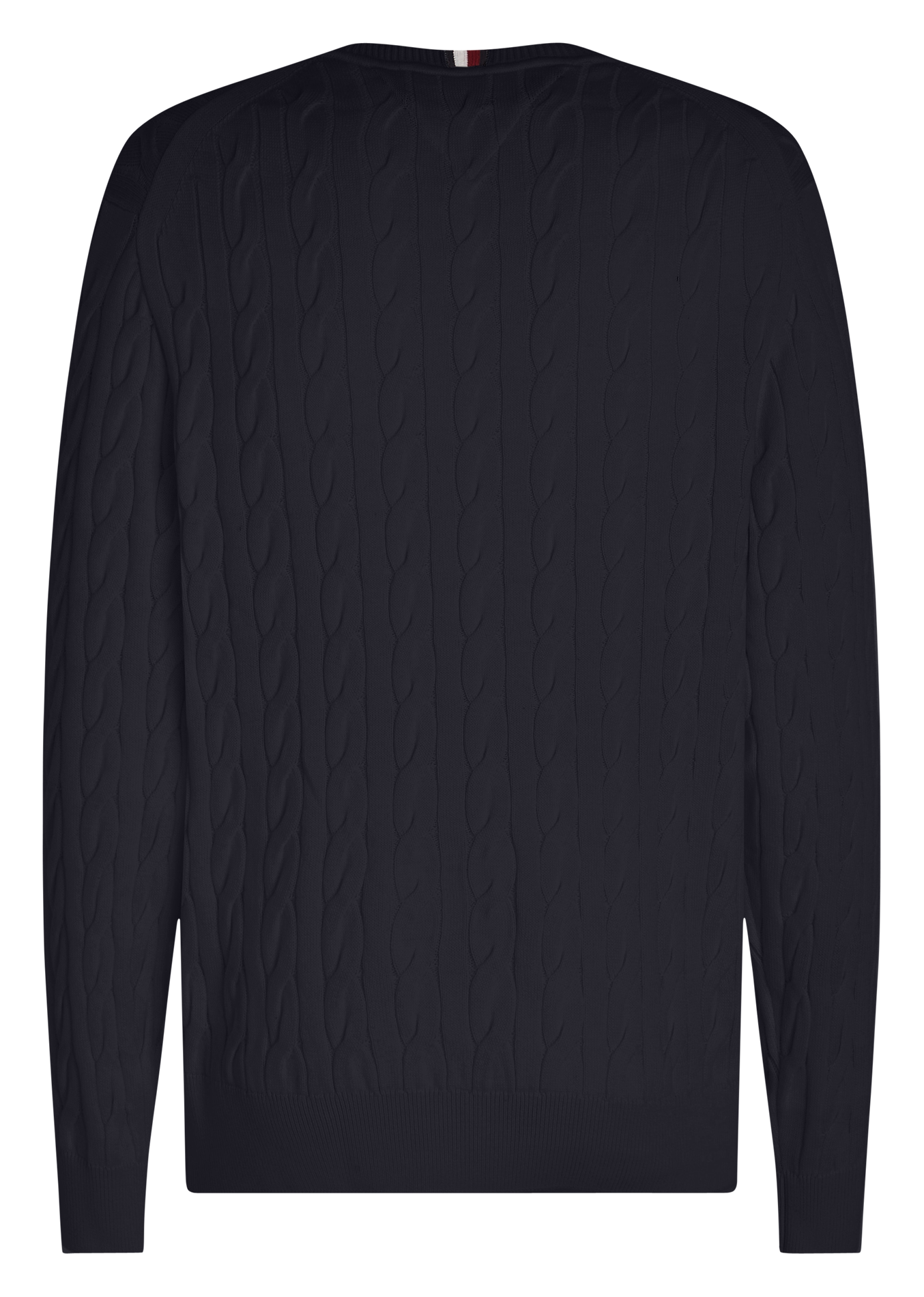 Pull col rond droit en coton biologique | Bleu