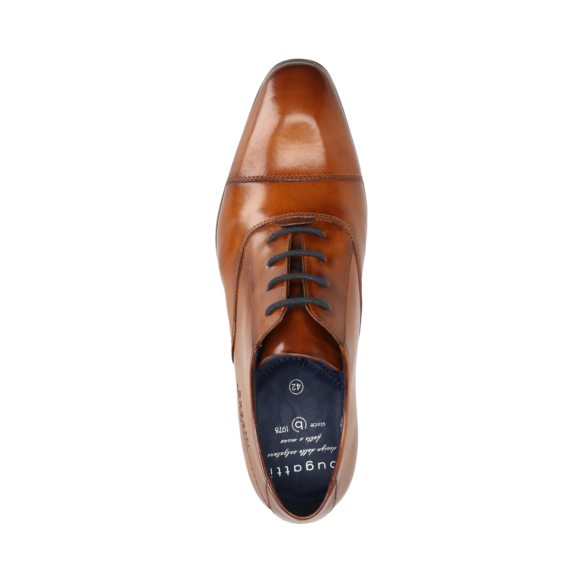 Leder Business Schnürer cognac